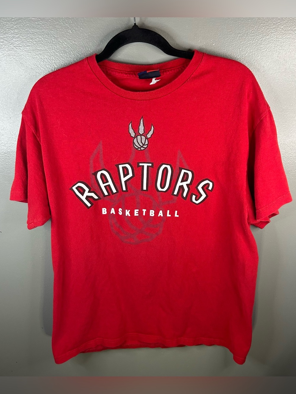 Toronto Raptors NBA Basketball Majestic Johnson Red Shirt Size Large